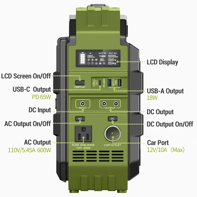 BROWEY C600 – Portable Power Station with Solar Panel - Image 6