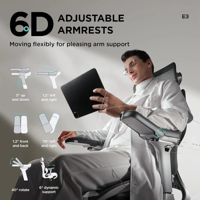 PRO ERGONOMIC OFFICE CHAIR (WITH FOOTREST) - Image 9