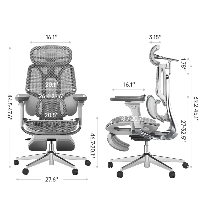 PRO ERGONOMIC OFFICE CHAIR (WITH FOOTREST) - Image 2