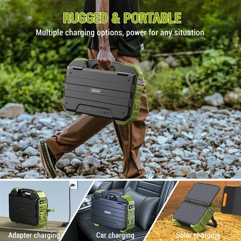 BROWEY C600 – Portable Power Station with Solar Panel - Image 5