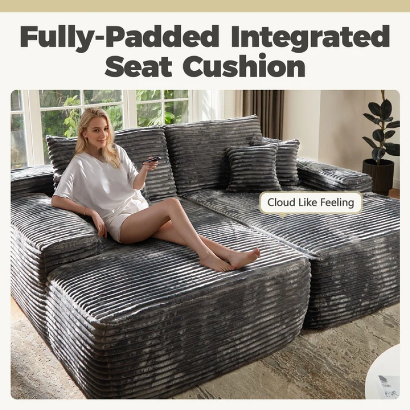 Clearance Sale-81" Boneless Sofa(Both Sides) - Image 6