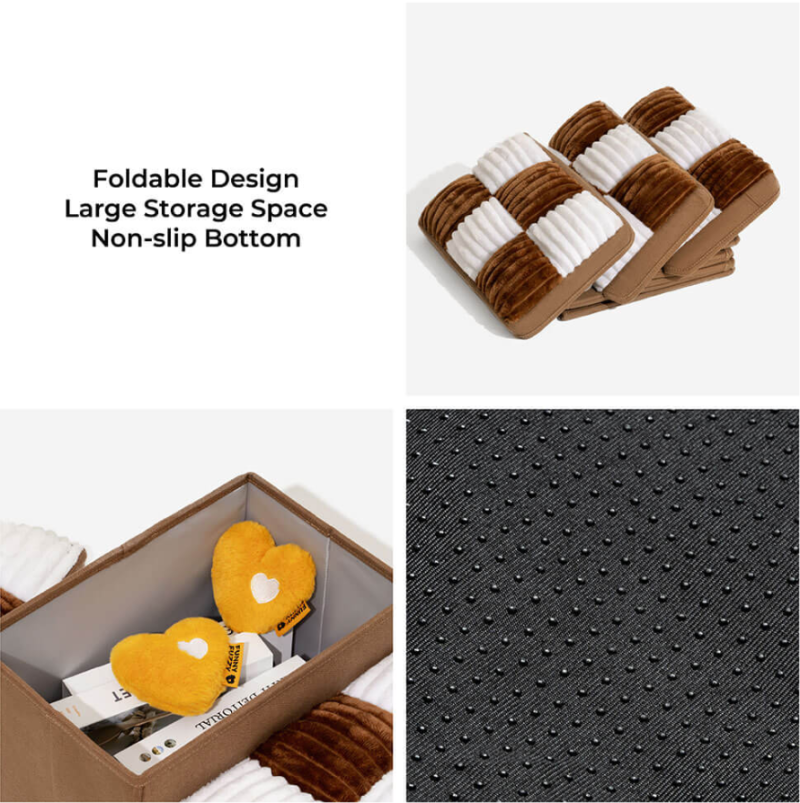 Chessboard Plaid Handcrafted Dog Stairs with Storage - Multifunctional and Foldable - Image 7