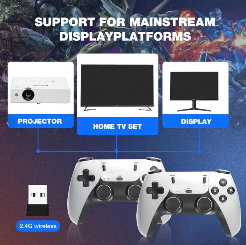 OURANEST™ -RETRO DOCK V2 [60,000+ NOSTALGIC GAMES + 2 FREE CONTROLLERS - Image 3