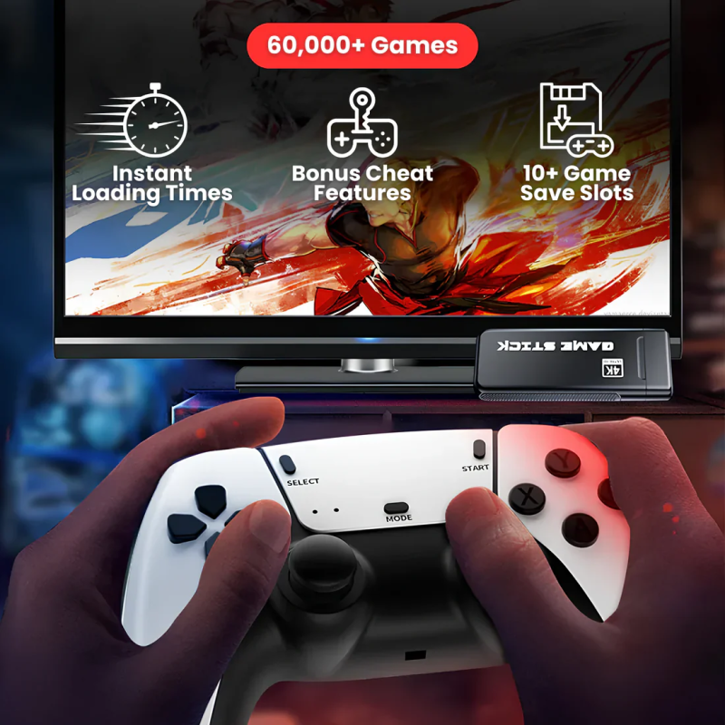 OURANEST™ -RETRO DOCK V2 [60,000+ NOSTALGIC GAMES + 2 FREE CONTROLLERS - Image 4
