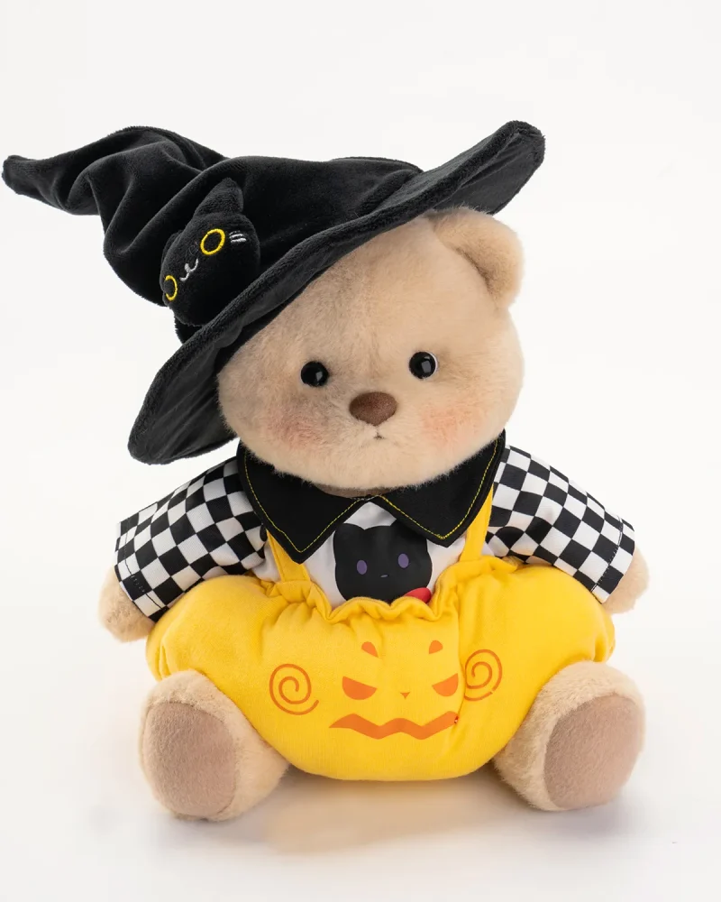 Clearance Sale-Halloween Cat Hat Pumpkin Overalls Bear Handmade Jointed Teddy Bear Gift