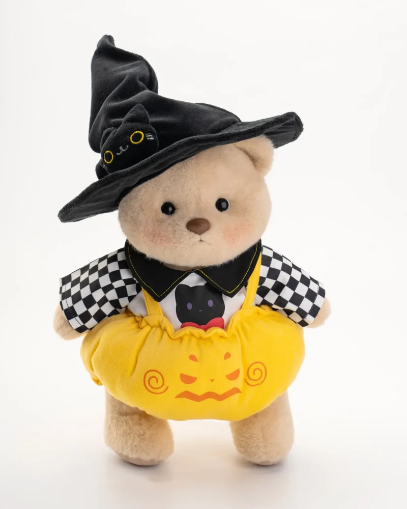 Clearance Sale-Halloween Cat Hat Pumpkin Overalls Bear Handmade Jointed Teddy Bear Gift - Image 2