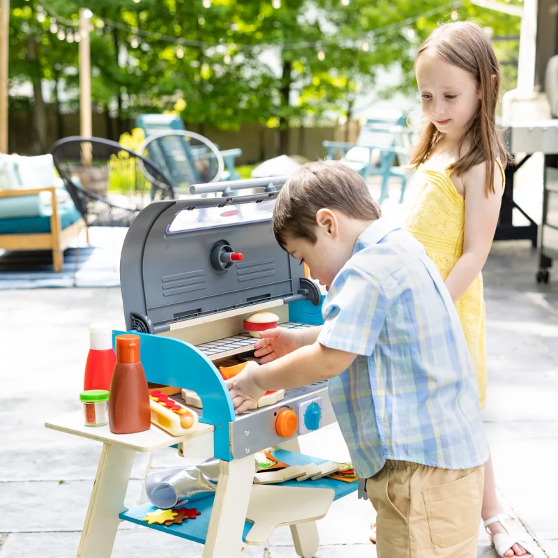 Clearance Sale-Deluxe Grill & Pizza Oven Play Set - Image 7