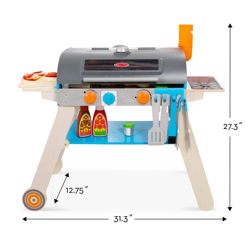 Clearance Sale-Deluxe Grill & Pizza Oven Play Set - Image 3