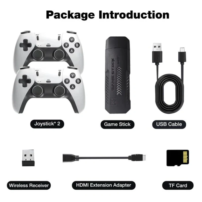 2025 Newest Retro Game Console Stick with 4K HDMI Games Upgrade Dual 2.4G Wireless Two Controllers - Image 10
