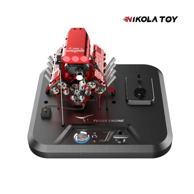 TOYAN V8 Engine FS-V800 28cc Engine Model Kit with Supercharger Accessories That Works - Image 2