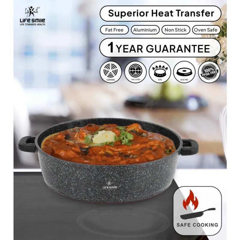 Last Chance Flash Sale-Cookware Set 19 pieces with Multiple Layer Granite Coating, Black - Image 3