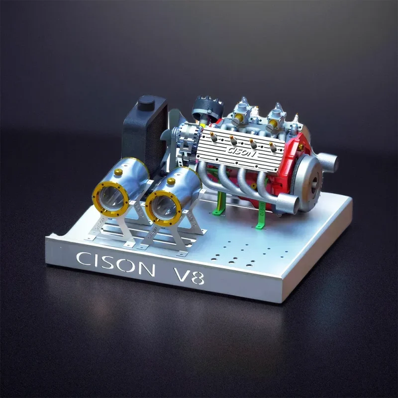 CISON Gasoline OHV V8 Small-block Engine Model Kits 4-Stroke 44cc Water-Cooled 1/6 - Image 5