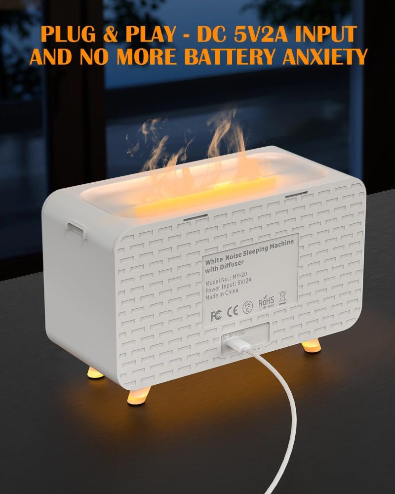 DreamCore White Noise Sound Machine Essential Oil Diffuser - Image 7