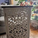 White Intricate Traditional Antique Storage Cabinet photo review