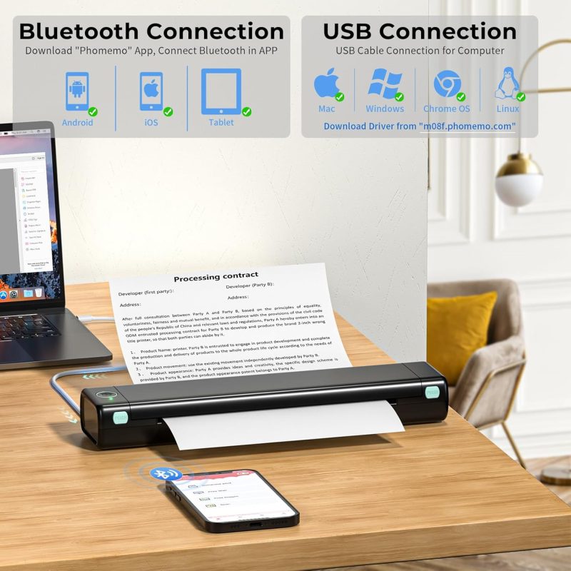 Phomemo M08F A4 Portable Printer Wireless Mobile Printer - Image 3