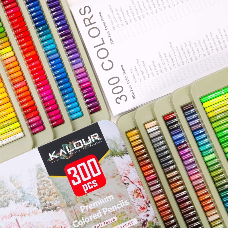 KALOUR Set of 300 Professional Colored Pencils - Image 3