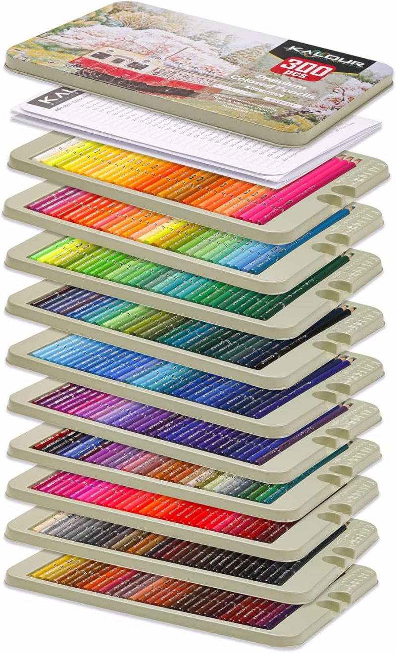 KALOUR Set of 300 Professional Colored Pencils - Image 6
