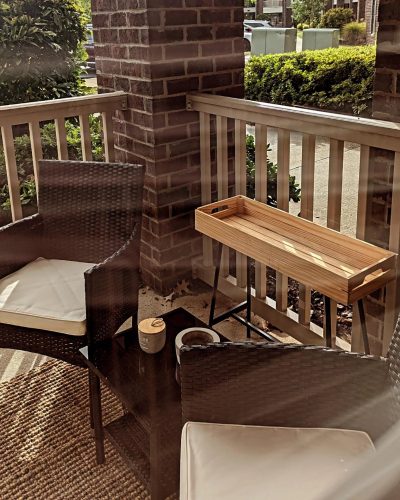 3 Pieces Patio Rattan Furniture Set, Outdoor Conversation Set with PE Wicker Armchairs photo review