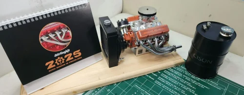 CISON Gasoline OHV V8 Small-block Engine Model Kits 4-Stroke 44cc Water-Cooled 1/6 photo review