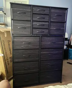 Raybee 16 Tall Drawers Dresser with Wood Top and Metal Frame for Bedroom photo review