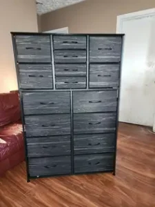 Raybee 16 Tall Drawers Dresser with Wood Top and Metal Frame for Bedroom photo review