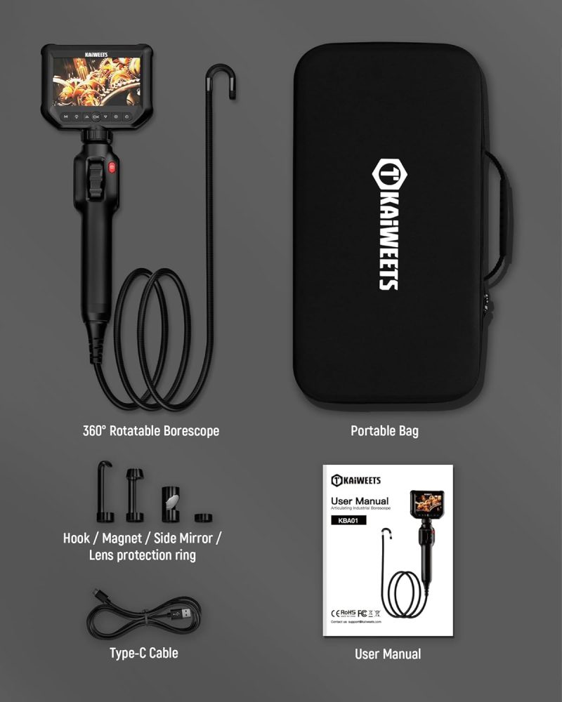 Two Way Articulating Borescope Camera with Light - Image 9