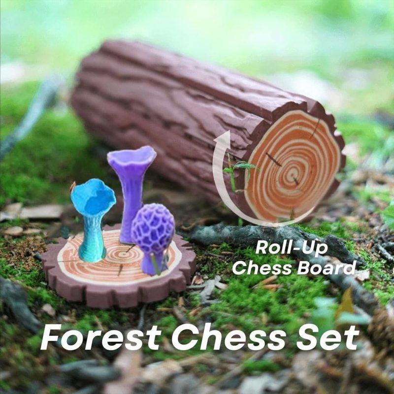 Magnetic Forest Mushrooms Chess - Image 5