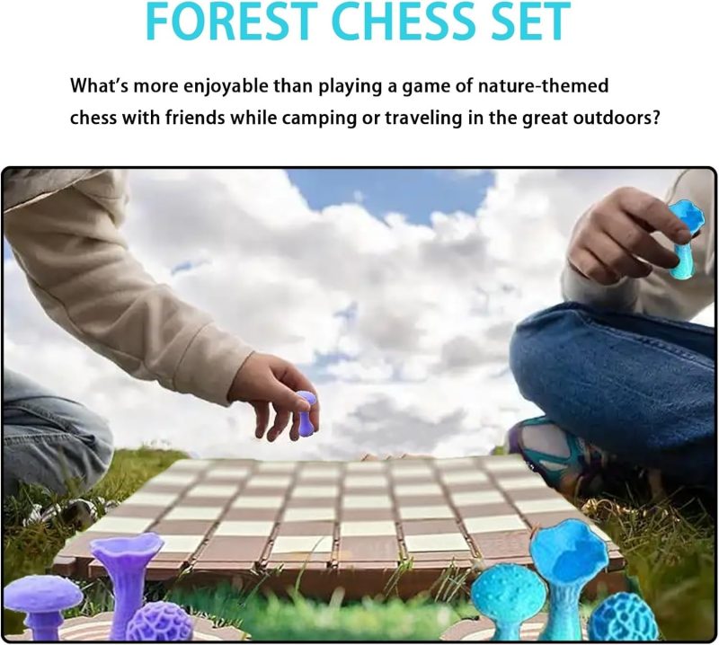Magnetic Forest Mushrooms Chess - Image 3