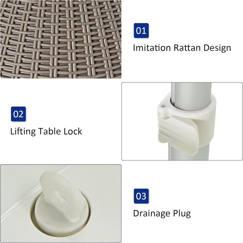 3 in 1 Patio Cooler Bar Table - Image 4