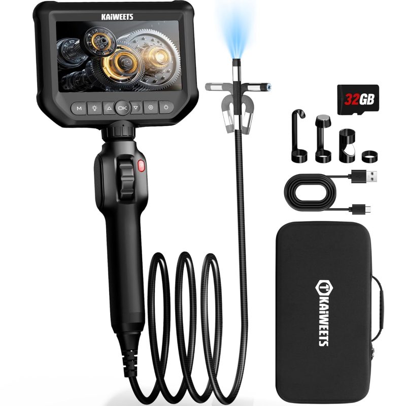 Two Way Articulating Borescope Camera with Light