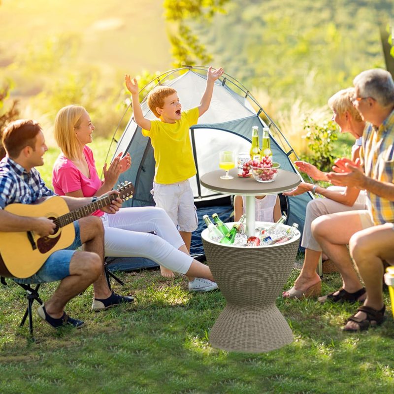 3 in 1 Patio Cooler Bar Table - Image 9