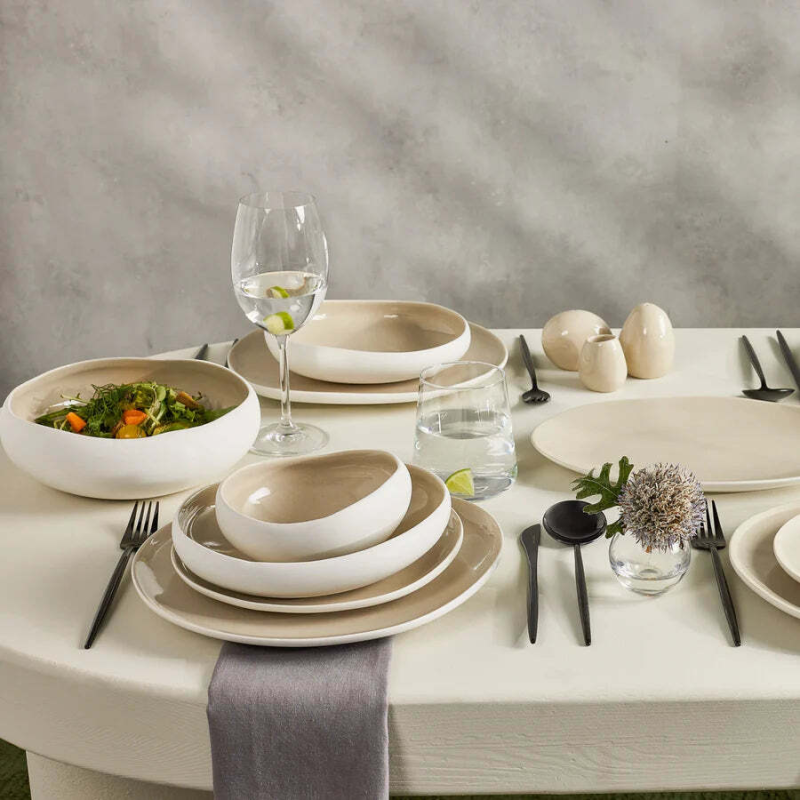 Stoneware 12-Person Dinner Set - Image 2