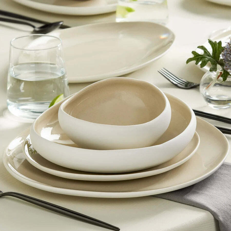 Stoneware 12-Person Dinner Set - Image 3