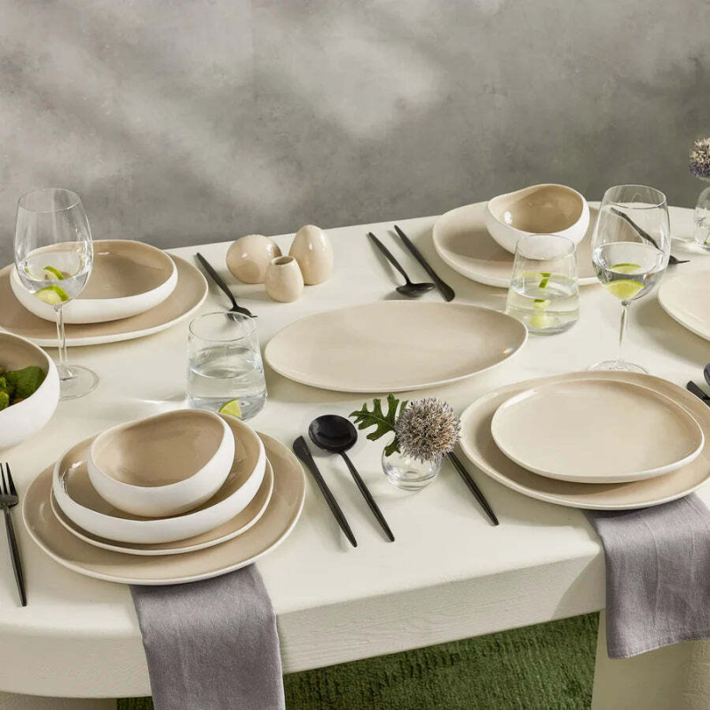 Stoneware 12-Person Dinner Set - Image 4