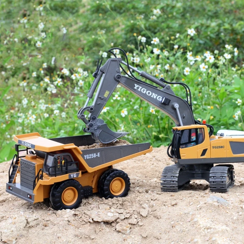 4 in 1 Remote Control Excavator Construction Vehicle Set - Image 4