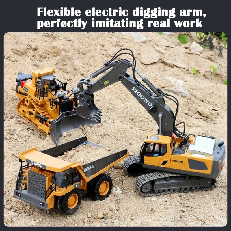 4 in 1 Remote Control Excavator Construction Vehicle Set - Image 5