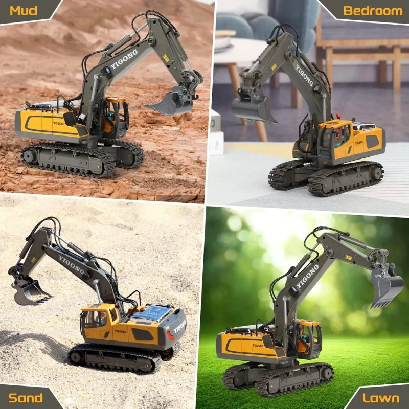 4 in 1 Remote Control Excavator Construction Vehicle Set - Image 8