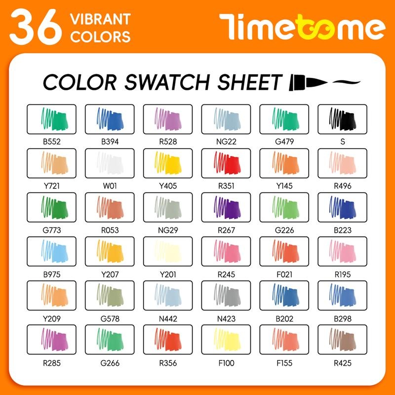 Timetome 36 Dual Tip Acrylic Paint Markers With Organizer Box - Image 6
