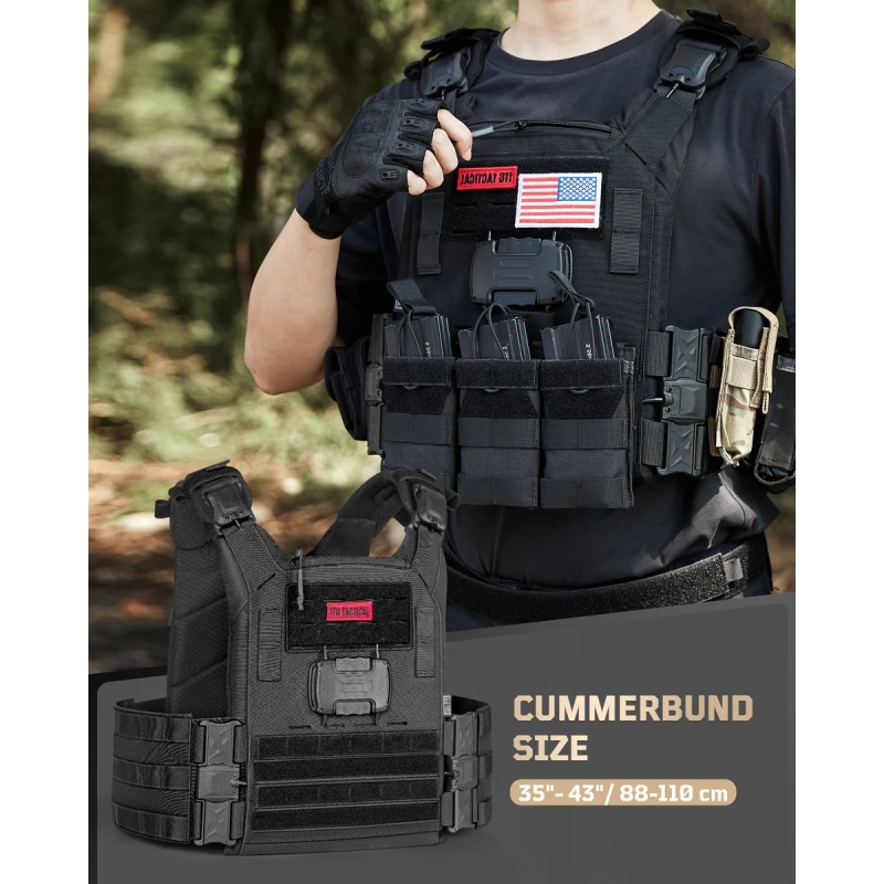 Tactical One Click Quick Release MOLLE System Adjustable Tactical Vest - Image 5