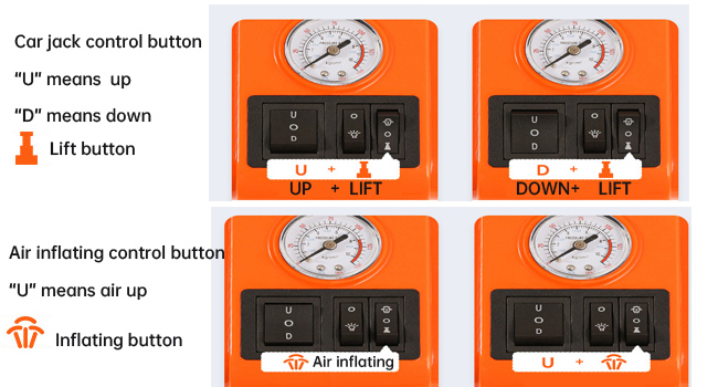 electric jack cotrol button