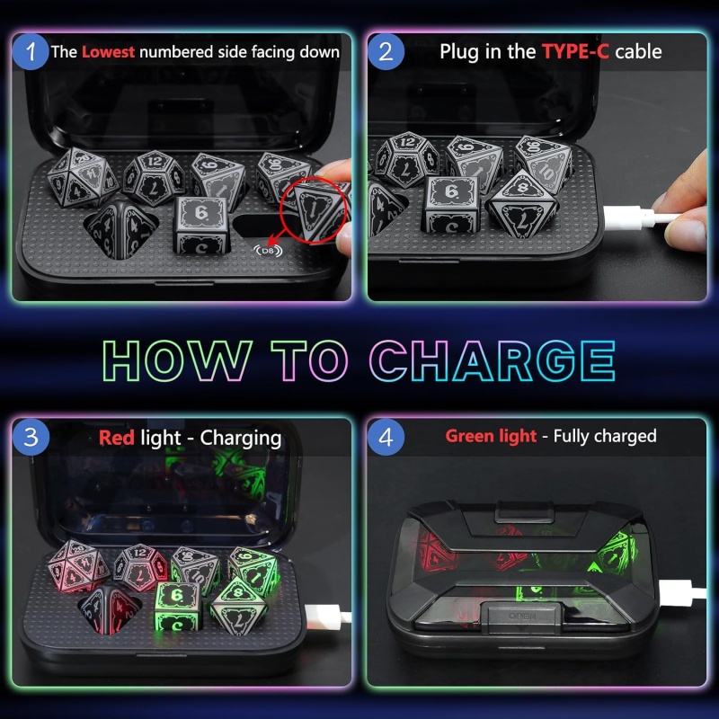 Wireless Light Up Dice Set - Image 4