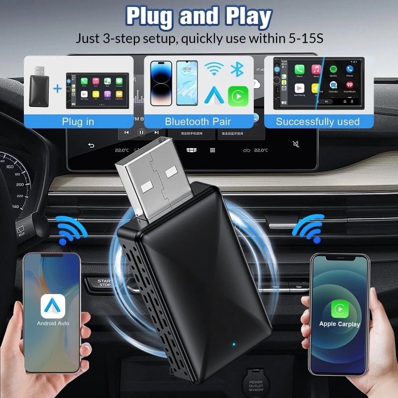 2 in 1 Auto Wireless Carplay Adapter - Image 6